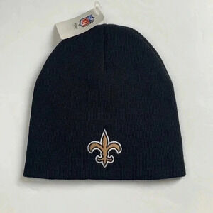 New Orleans Saints Beanie Hat NFL Logo Black NWT